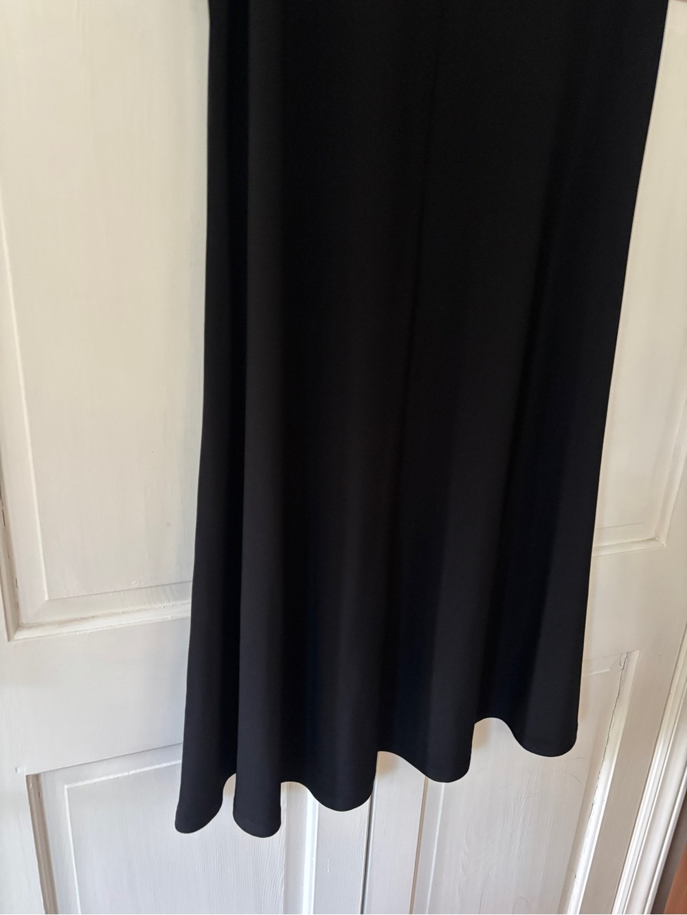 Sympli Nu Tank Lagenlook Dress Size 18 Slinky Jersey Black A Line Sleeveless - Picture 12 of 16